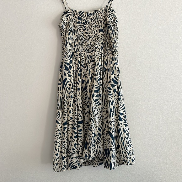 Mahina Dark Teal and Cream Spaghetti Strap Sundress - Picture 4 of 11